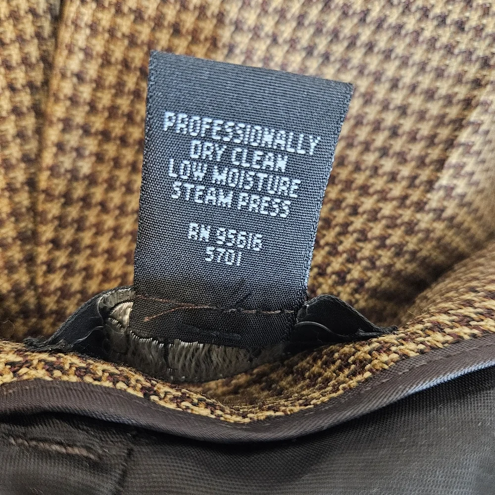 Vintage Rafaella Houndstooth Wool High Rise Pleated Trousers Pants Size 6 - Picture 12 of 13